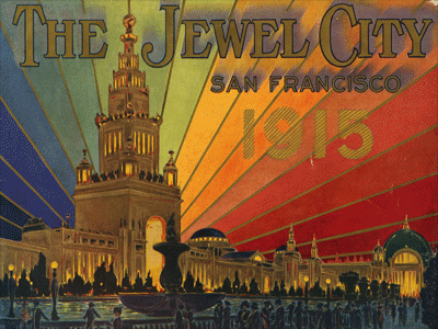 Cover of Souvenir Views of the 1915 Panama-Pacific International Exposition.