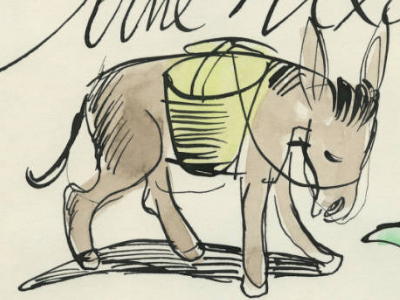 Drawing of donkey