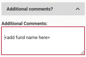 How to name a fund when giving.