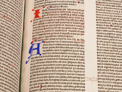 Illuminated pages from Vita Christi, circa 1474.