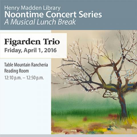 Poster for Figarden Trio event.