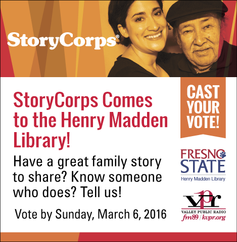 StoryCorp event voting deadline of Sunday, March 6, 2016.